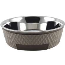 Quapas! nerezová miska pro psy šedohnědá 1600 ml