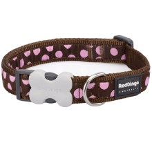 Red Dingo obojek Pink Spots on Brown vel. XS