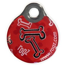 Rogz plastová známka pro psy Red Bone 2,7 cm