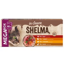 Shelma Cat Multipack GF dušené filetky masové receptury v omáčce 40x 85 g