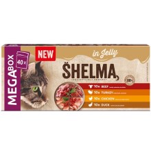 Shelma Cat Multipack GF dušené filetky masové receptury v želé 40x 85 g