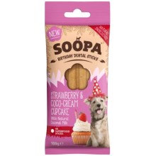 Soopa dentální tyčinky Cupcake s jahodami a kokosem 100 g