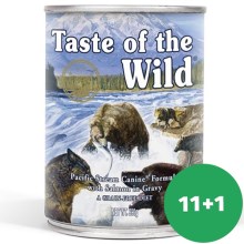 Taste of the Wild Pacific Stream konzerva 390 g SET 11+1 ZDARMA