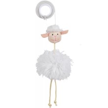 Trixie hračka pro kočky plyšová ovečka na gumičce 20 cm