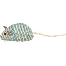 Trixie myš se štěrchacími kuličkami uvnitř, sisal MIX barev 10 cm Trixie myš se štěrchacími kuličkami uvnitř, sisal MIX barev 10 cm
