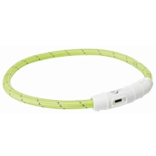 Trixie svítící kroužek USB na krk 65 cm zelený