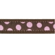 Vodítko Red Dingo L 1,8 m Pink Spots on Brown ARCHIV