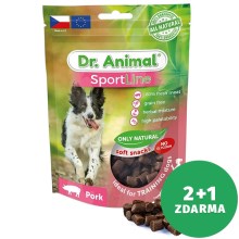 Výhodný set Dr. Animal SportLine výcvikové odměny vepřové 100 g 2+1 ZDARMA