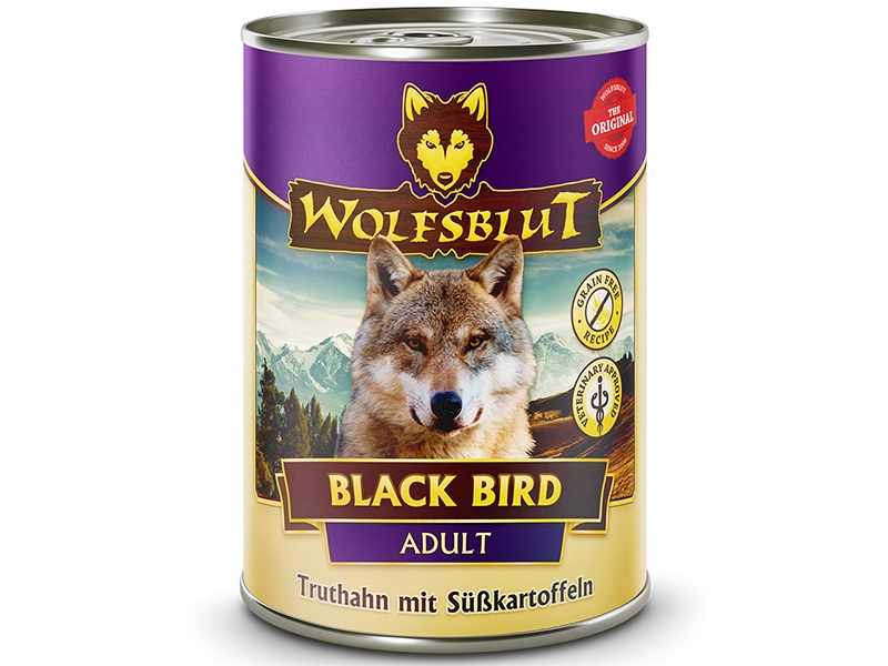 Wolfsblut Dog Adult Black Bird konzerva 395 g
